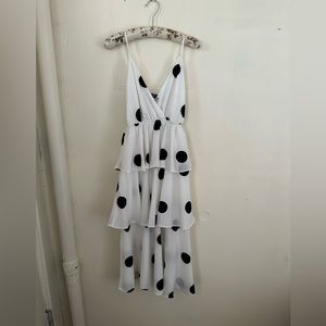 OPI polka dot midi dress